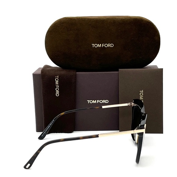 Tom Ford DASHA FT0822 52H  Dark Havana / Brown Polarized 52mm Sunglasses TF0822 - Picture 4 of 5